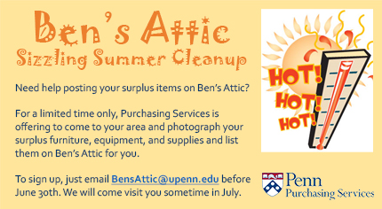 Ben's Attic Sizzling Summer Cleanup